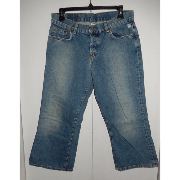 Lucky Brand Dungarees Size 8/29 Easy Rider Crop Denim Pants (31 x 22) - Picture 5 of 6